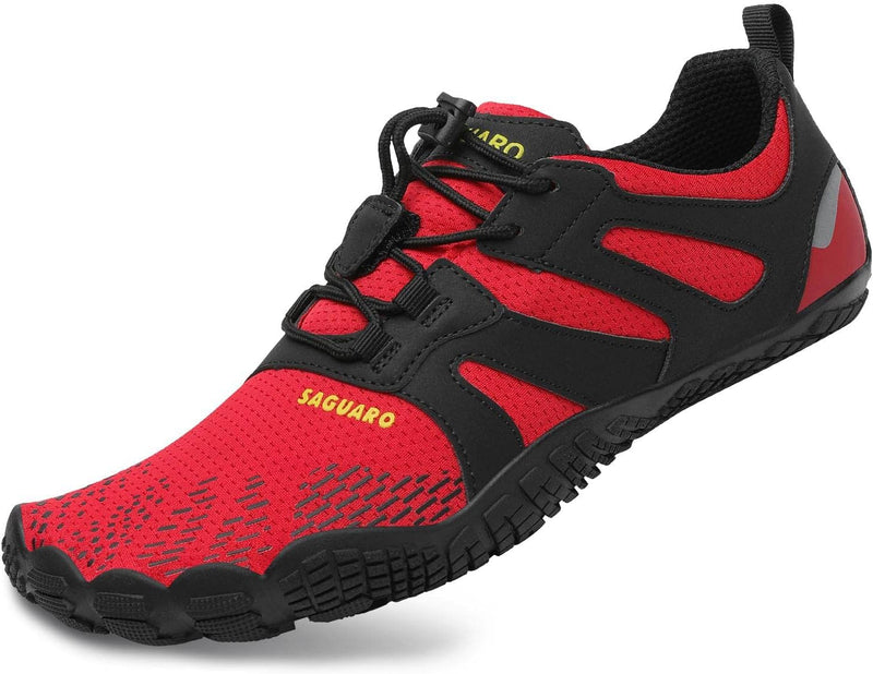 Saguaro Unisex Barfussschuhe Atmungsaktiv Leichte Fitnessschuhe Breiter Zehenbox 37 EU 086 Rot, 37 E