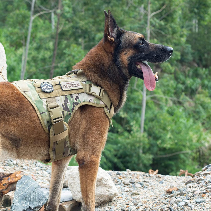 OneTigris Hundegeschirr, FIRE Watcher Taktische Geschirr MOLLE Sicherheitsgeschirr Service Hunde Hun