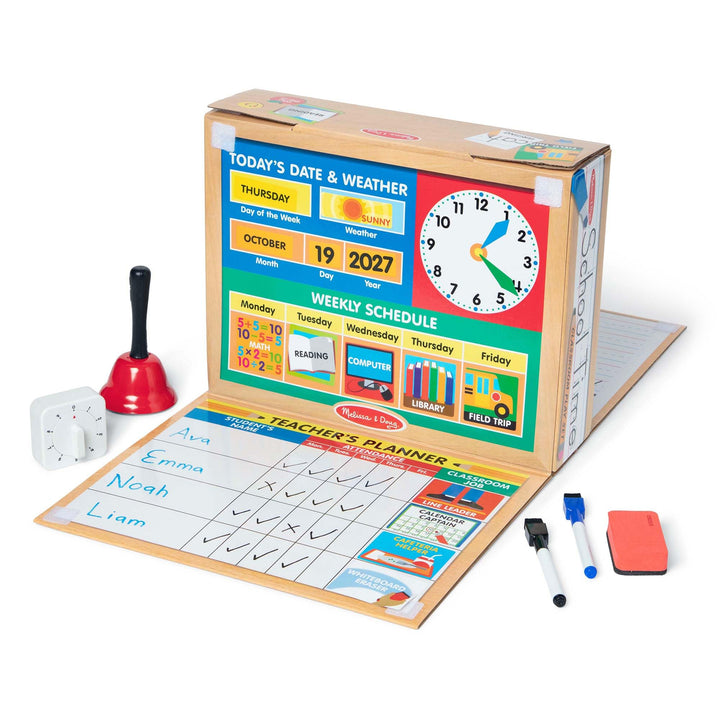 Melissa & Doug School Time Classroom Play Set | Pretend Play | Play Set | 4+ | Gift for Boy or Girl