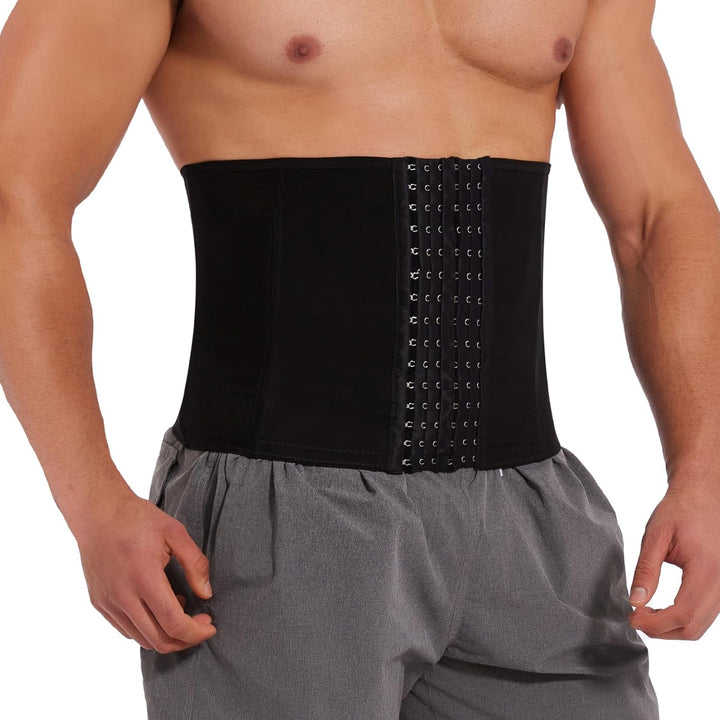 SLIMBELLE Herren Bauchweggürtel Fitnessgürtel Body Shaper Schwitzgürtel Taillenmieder Verstellbarer