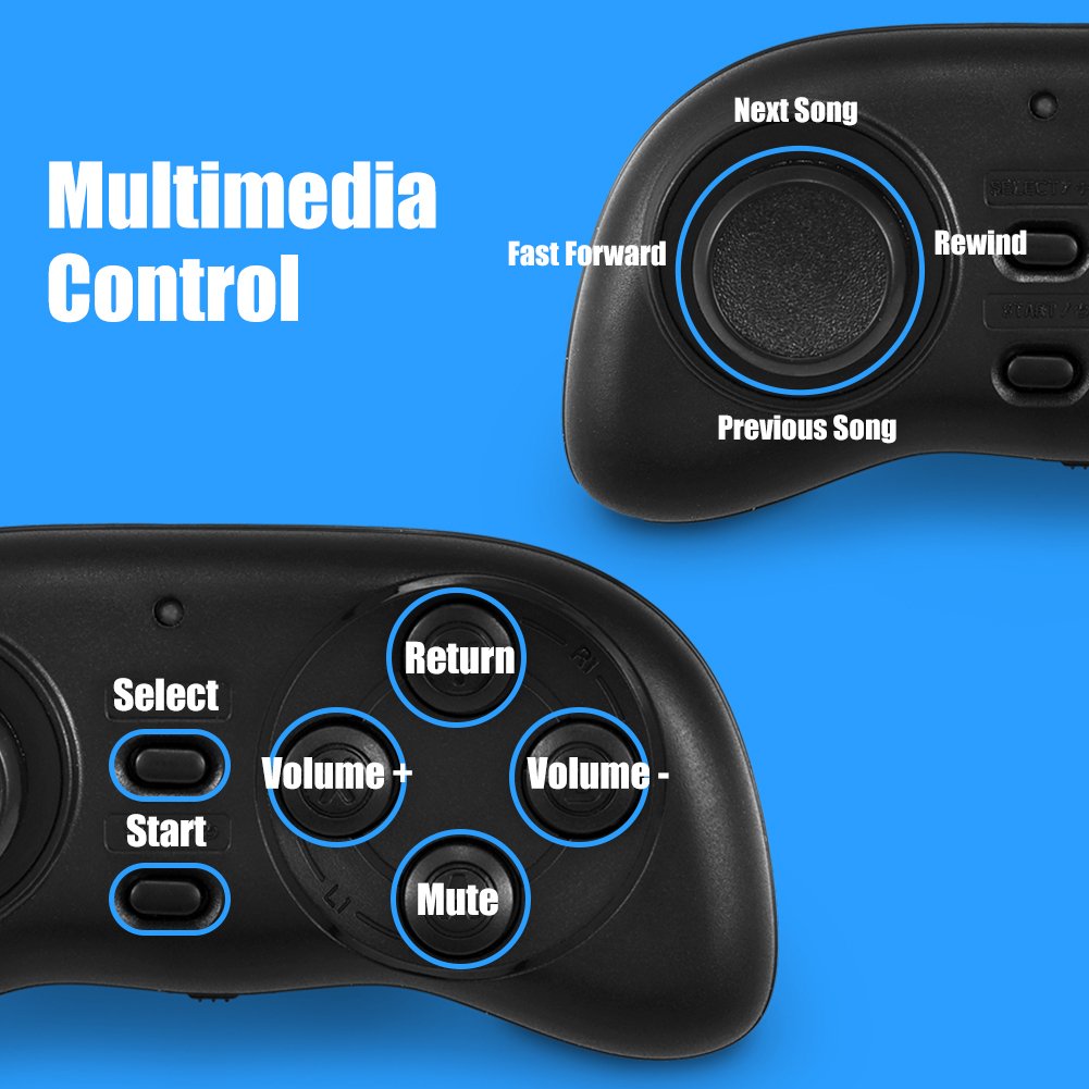 Wireless Game Controller, Bewinner Portable Gamepad mit Fernauslöser, Bluetooth Maus, Wireless Bluet