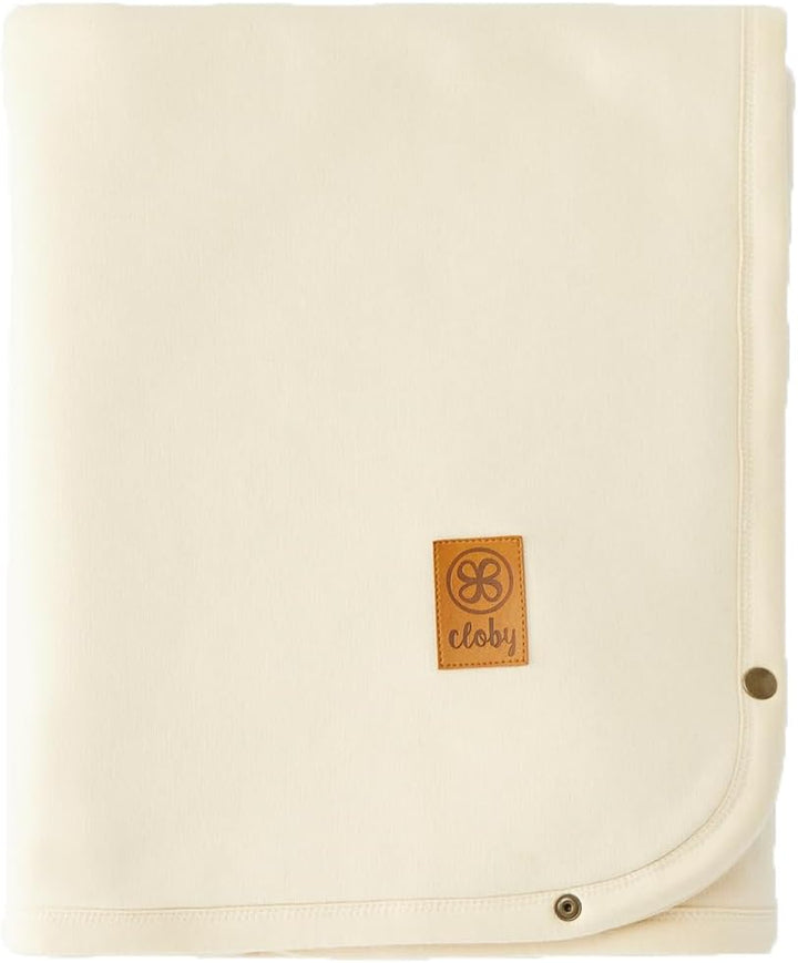 Cloby CBY-TB-OW multifunktionale Babydecke mit Teddyfell Off White (95x75 cm)