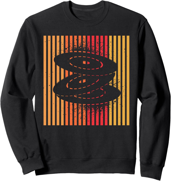 Vinyl Junkie Geschenk - Retro Schallplatte DJ Sweatshirt