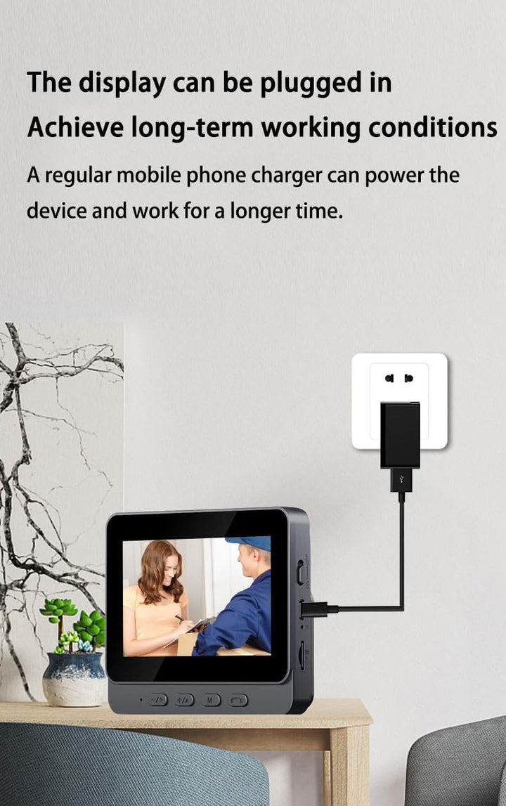 TKMARS Türklingelkamera - Kabellose Video 2-Wege Audio Gegensprechanlage mit 4,3 Zoll IPS Bildschirm