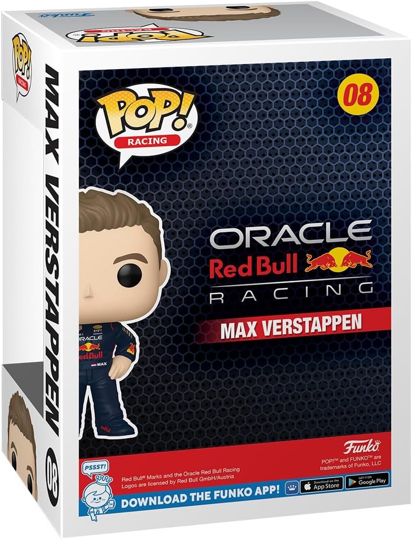 Funko Pop! Racing: Racing - Max Verstappen mit Helmet - Red Bull Racing - Vinyl-Sammelfigur - Gesche