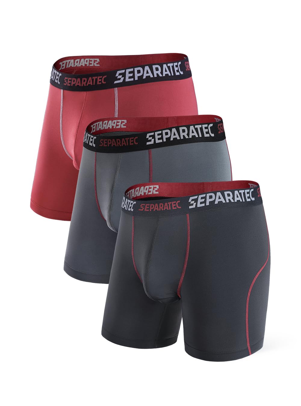 Separatec Boxershorts Herren Mehrfachpackung Sport Schnell trocknend Doppelbeutel Dual Pouch Unterho