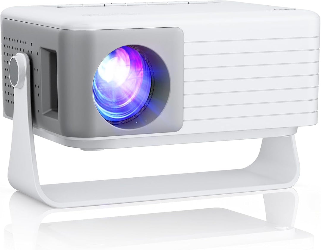 Mini Beamer mit Stativ, Beamer Full HD 1080P Unterstützt, AKIYO O1 Video Beamer für Handy Phone, Ges