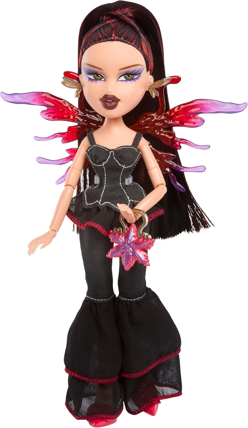 Bratz Fashion Pixiez Lina - Sammelbare Fantasie Puppe mit echter Mode und Accessoires, Flügel verwan