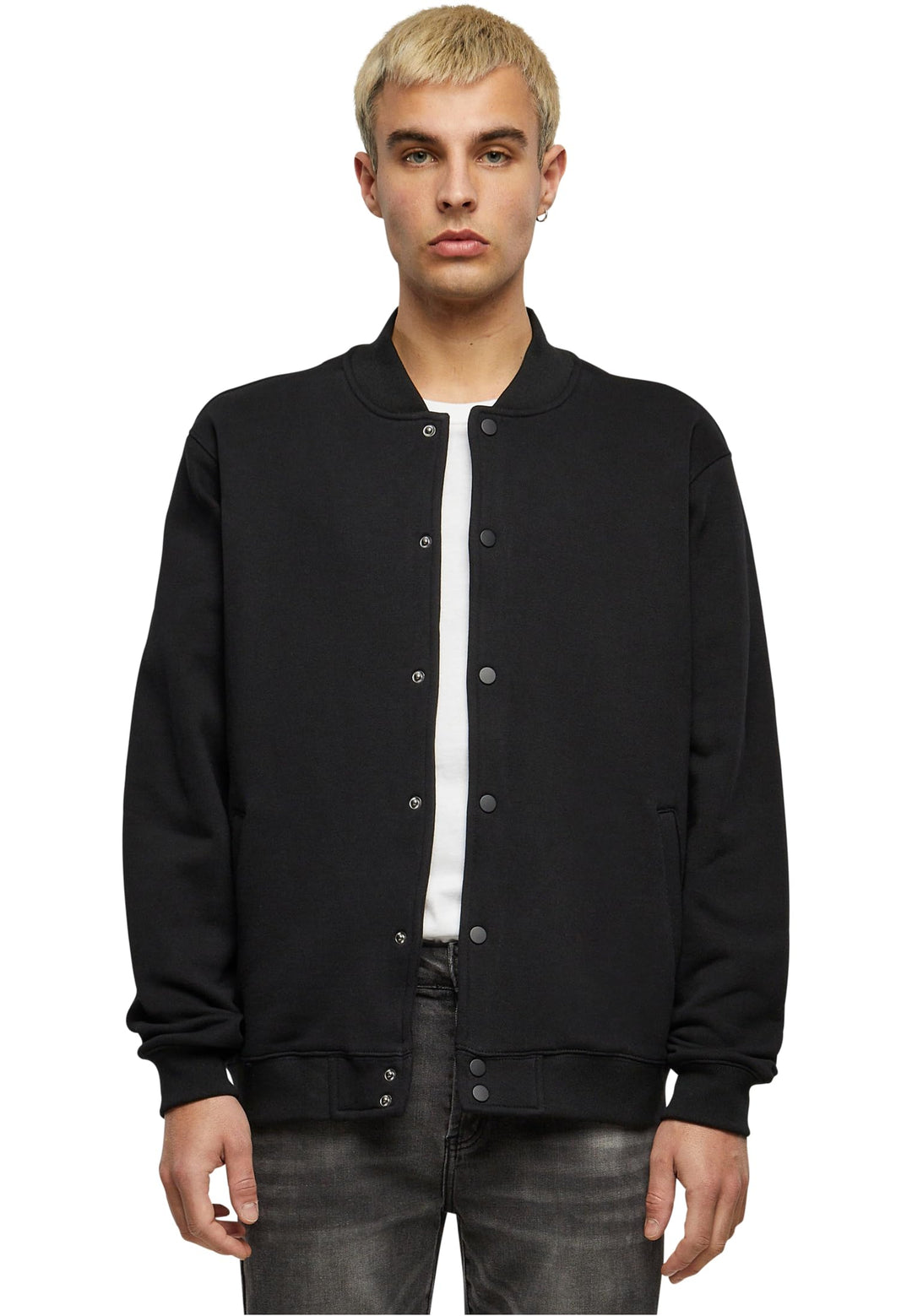 Build Your Brand Herren Heavy Tonal College Jacket Jacke 4XL Schwarz, 4XL Schwarz