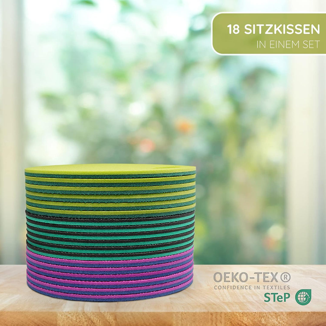 Yate doppeltes Schaumstoff Sitzkissen - 18 Stück in einem Set - doppelseitig - wasserdicht und schmu