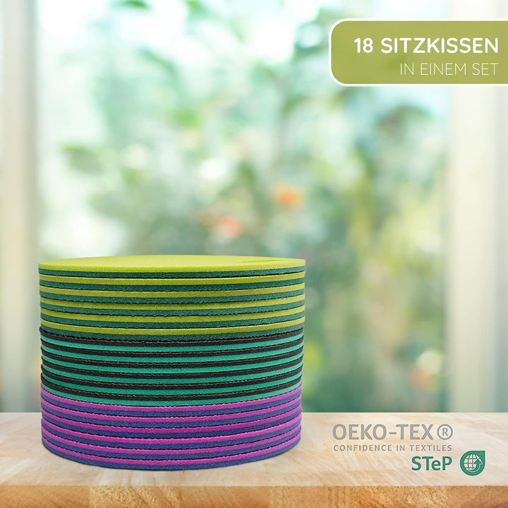 Yate doppeltes Schaumstoff Sitzkissen - 18 Stück in einem Set - doppelseitig - wasserdicht und schmu