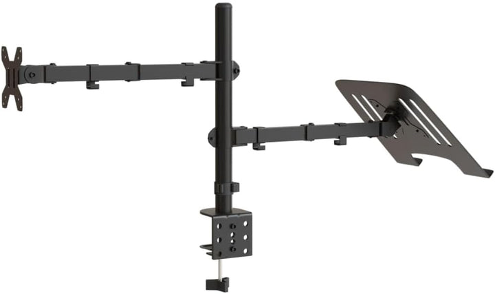 Monitorhalterung Schwarz Stahl VESA 75 100 mm höhenverstellbar schwenkbar neigbar drehbar für 13 27