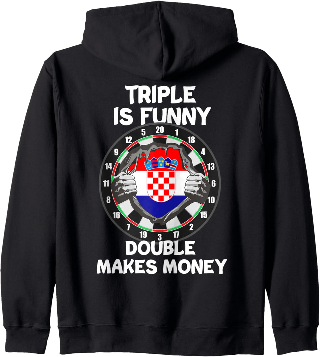 Kroatien Flagge Darts Spieler Trikot Dart Kapuzenjacke