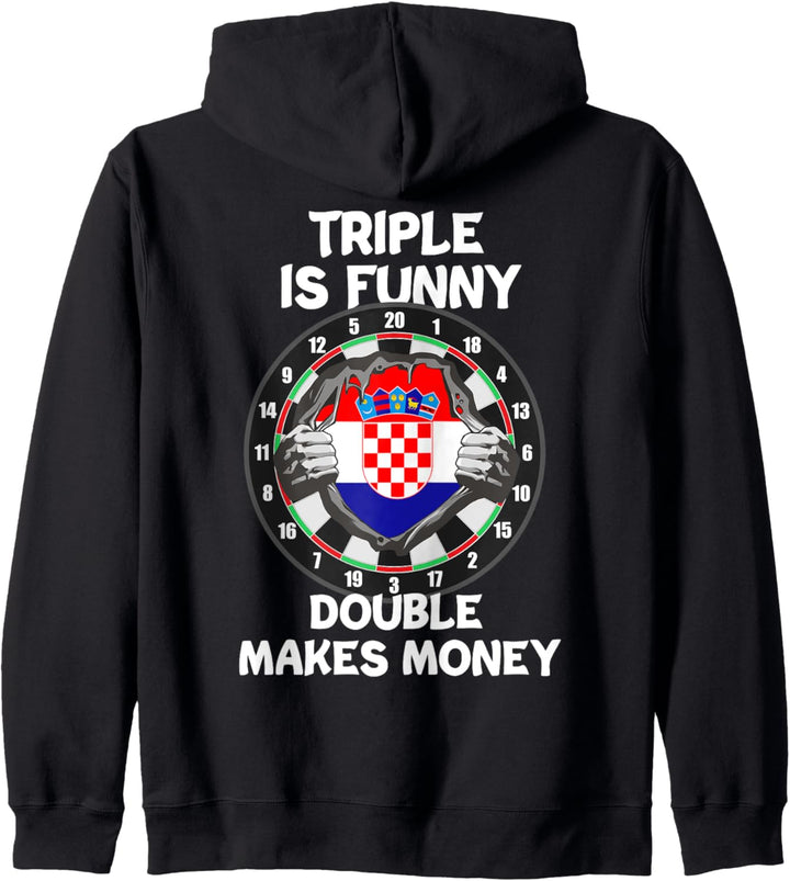 Kroatien Flagge Darts Spieler Trikot Dart Kapuzenjacke