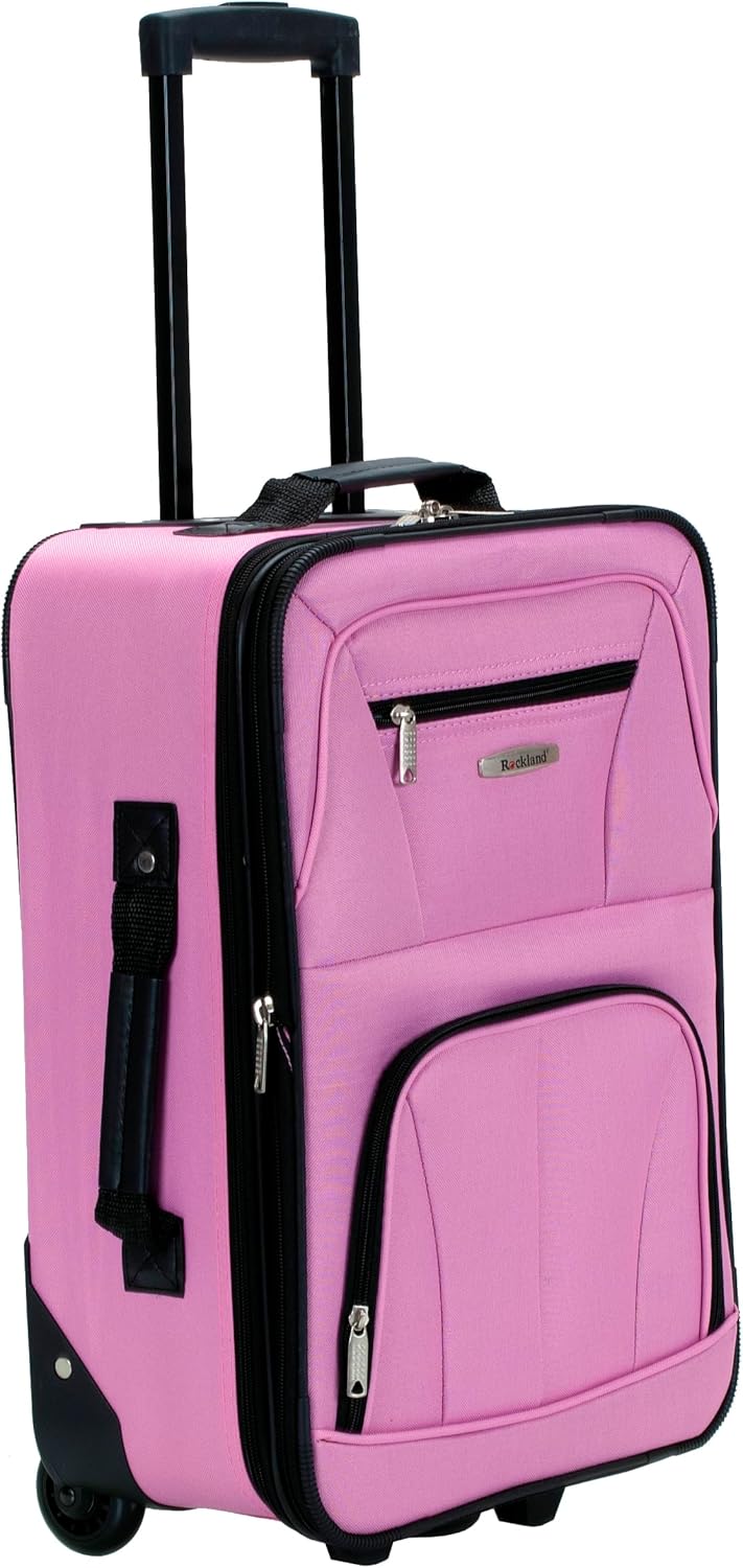 Rockland Fashion Softside Gepäck-Set, aufrecht stehend, Rose, Einheitsgrösse, Fashion Softside Gepäc