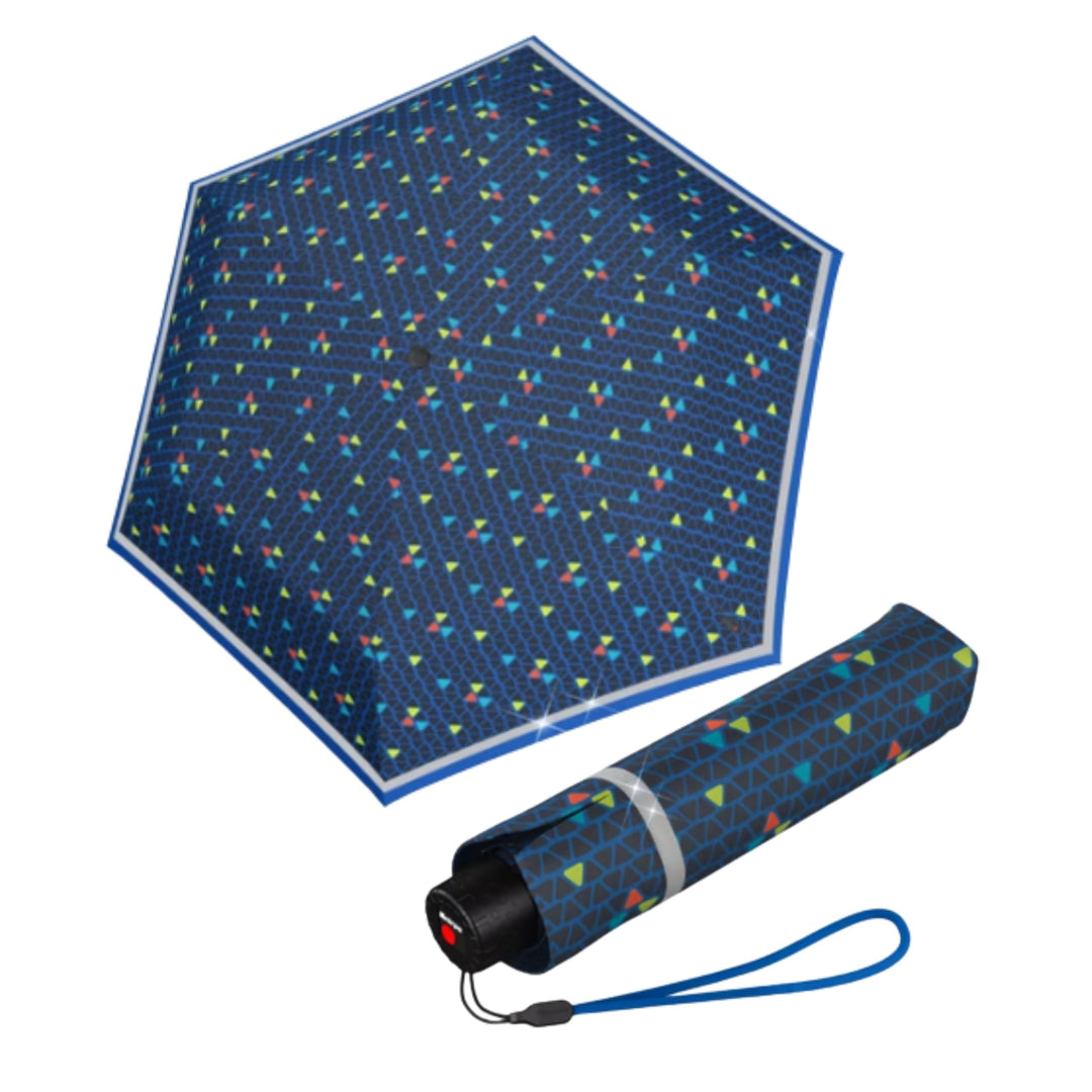 Knirps Rookie manual Kinder Regenschirm triple blue, 90 cm, Triple Blue