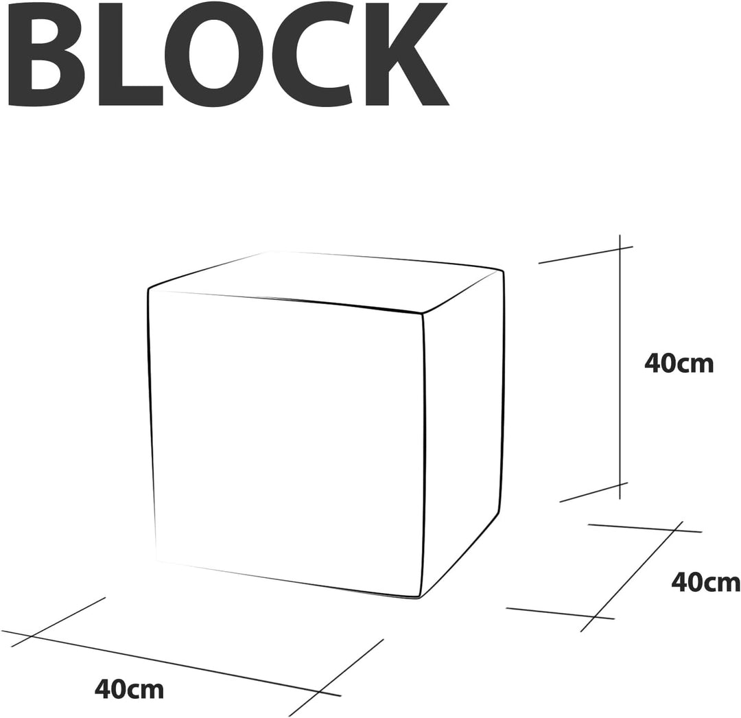 Ecopuf Cube - Sitzhocker Hocker Kunstleder Lederimitat Sitzbox Quader Würfel Pouf Ottomane Fussbank