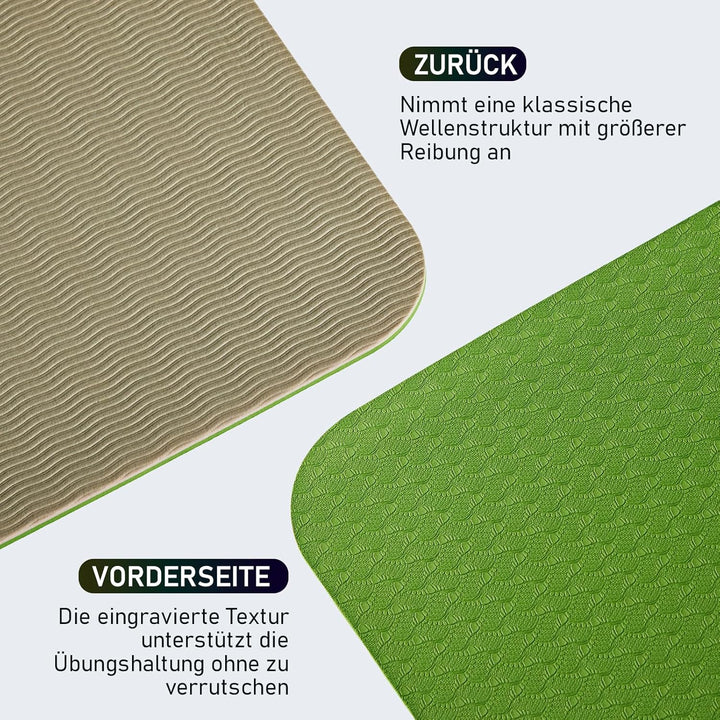 Yogamatte Rutschfest, Gymnastikmatte Mit Tragegurt, Sportmatte Für Fitnessstudio, Zuhause, Reisen, 1