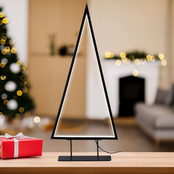 Carlo Milano LED Tannenbaum: Design-Metall-Weihnachtsbaum, 141 LEDs, 70 cm Höhe, 2 m USB-Stromkabel