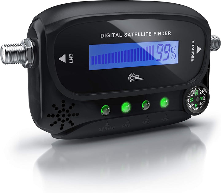 CSL - Digital Satfinder - Satelliten Finder Messgerät - LCD-Display - HD TV-fähig - mit integriertem