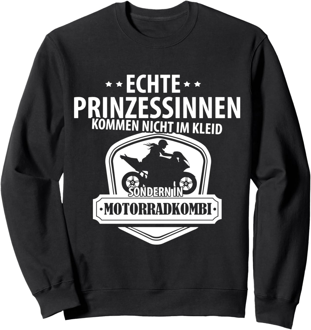 Kombi Prinzessin Motorrad Biker Damen Sweatshirt
