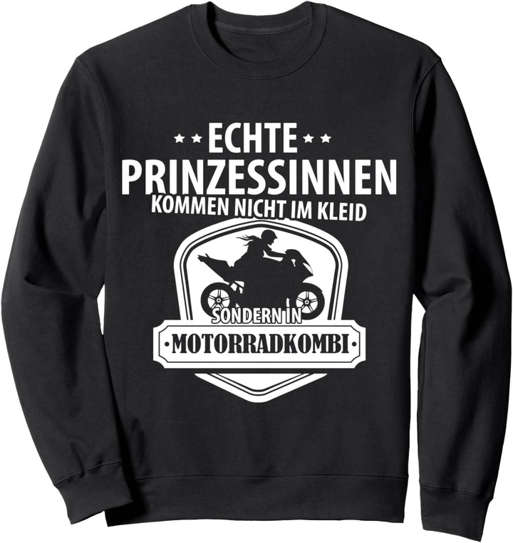 Kombi Prinzessin Motorrad Biker Damen Sweatshirt