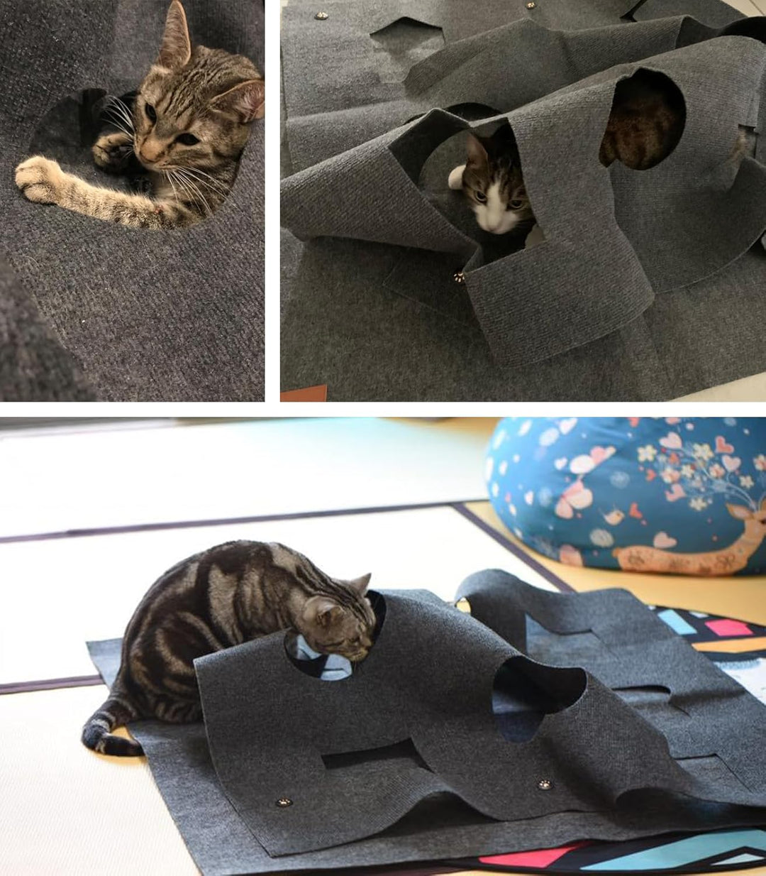 Katzenspielzeug und Kratzmatte, Spielmatte für Katzen, Interaktive Trainingsmatte, Katzenteppich Cat