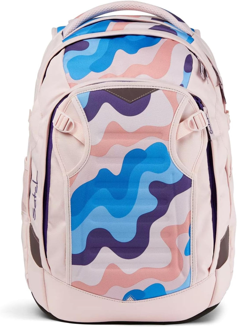 satch match Schulrucksack ergonomisch, erweiterbar auf 35 Liter, extra Fronttasche Candy Clouds - Ro