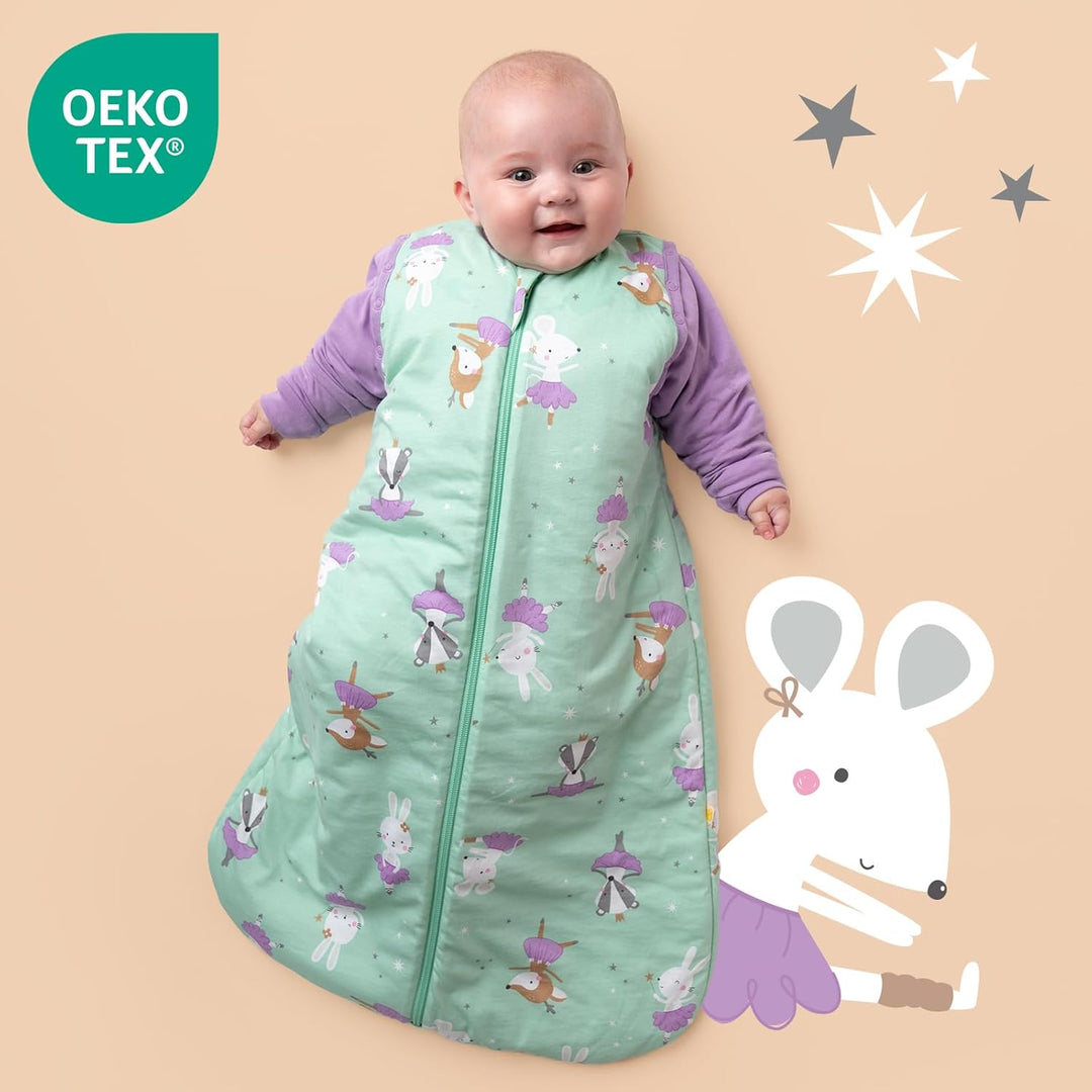 schlummersack Ganzjahres Babyschlafsack in 2.5 OG mit abnehmbaren Ärmeln - OEKTO-Tex