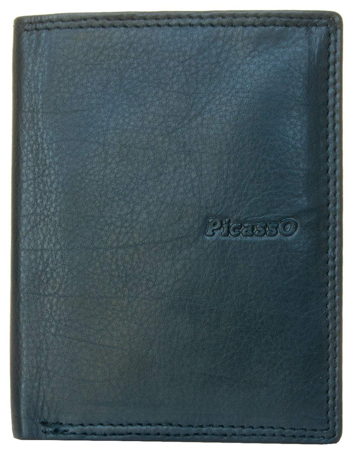 RFID-Geldbörse Picasso aus weichem Echtleder, Schwarz