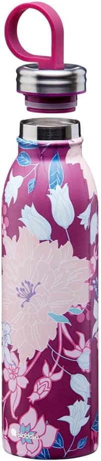 Aladdin Chilled Style Thermavac Trinkflasche Edelstahl 0.55L Dahlia Berry – Thermosflasche Hält 9 St