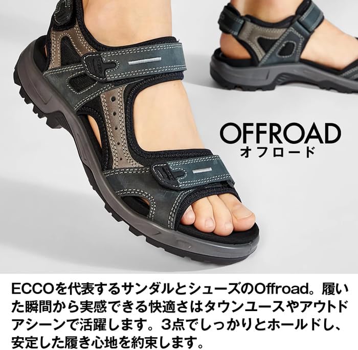 ECCO Herren OffroadSandalen 40 EU Schwarz, 40 EU Schwarz