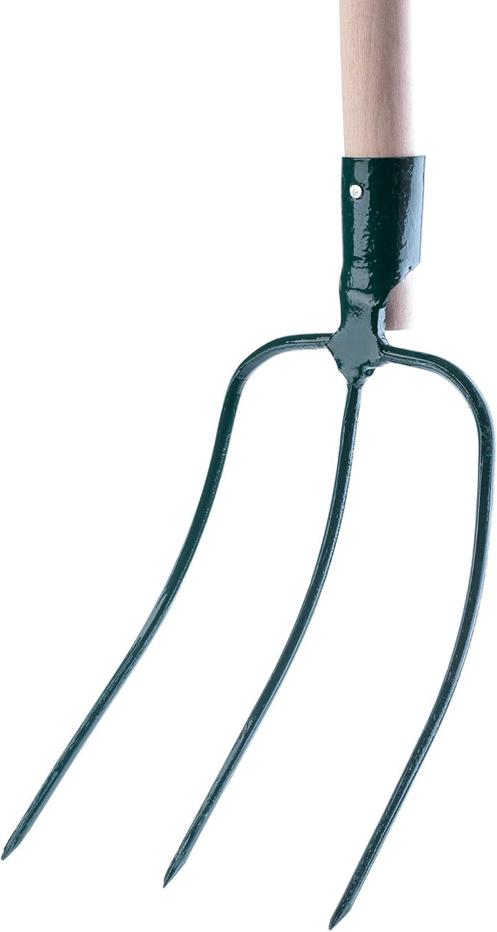 KADAX Heugabel, Forke, Spatengabel, Grabegabel, Mistgabel, Gabel für Garten, Drahtgabel mit Holzstie