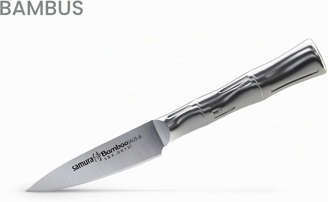 SAMURA Profi Messer Geschenk Set Ultra-scharf, aus japanisch AUS 8 Edelstahl, 18 cm Klinge, Stahl Ha