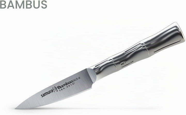 SAMURA Profi Messer Geschenk Set Ultra-scharf, aus japanisch AUS 8 Edelstahl, 18 cm Klinge, Stahl Ha