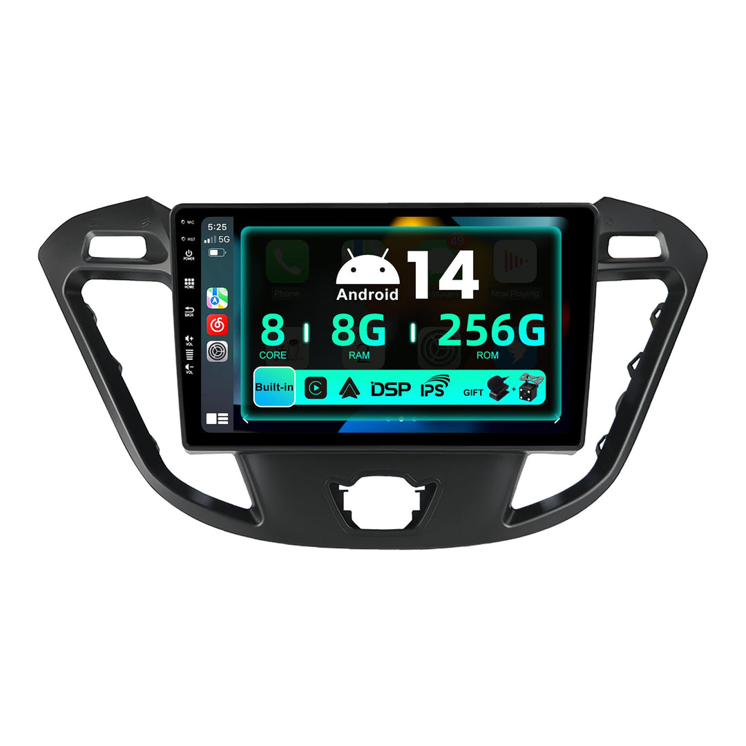 SXAUTO ¦ 8G+256G ¦ Android 12 IPS Autoradio für Ford Tourneo Transit Custom (2013-2021) - Eingebaut