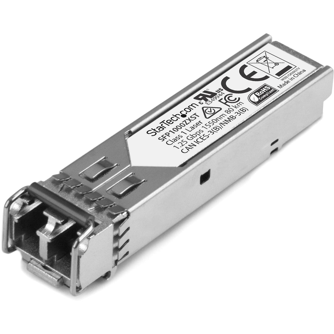 StarTech.com 1000BASE-ZX - Gigabit Transceiver - LC Fiber - MSA konform - 80 km - Gigabit SFP Modul