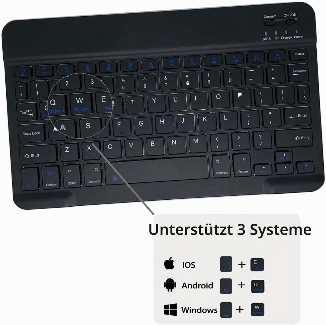 Tastatur hülle für Lenovo Tab 10.1" Hülle mit Tastatur magnetische Cover abnehmbare QWERTY für Lenov