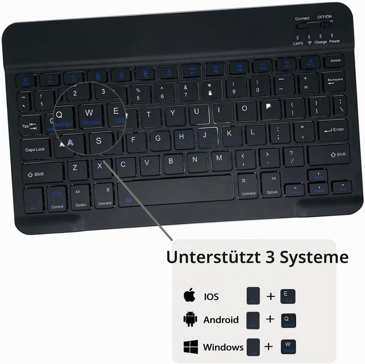 Tastatur hülle für Lenovo Tab M10 HD (2nd Gen) 10.1" Hülle mit Tastatur magnetische Cover abnehmbare