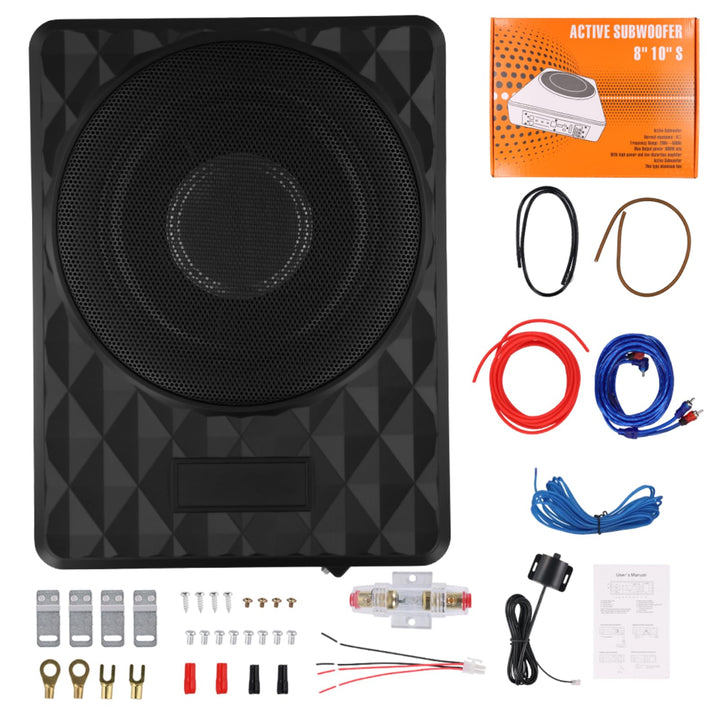 Aktivsubwoofer Geeignet für Auto/Truck, Ultraflacher Auto-Subwoofer, Mit Integriertem Verstärker, Un