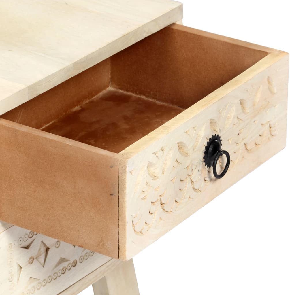 vidaXL Mangoholz Massiv TV Schrank mit 2 Schubladen Lowboard Fernsehschrank Fernsehtisch HiFi-Schran