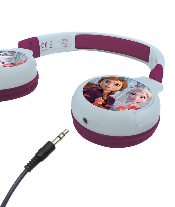 Lexibook - Disney Die Eiskönigin - 2-in-1-Bluetooth-Kopfhörer für Kinder, Stereo Wireless Wired, Kin