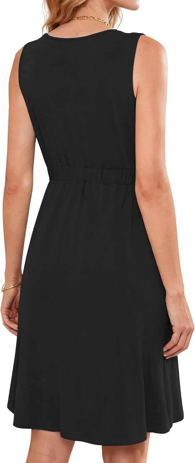 AUSELILY Sommerkleid für Damen S Schwarz, S Schwarz