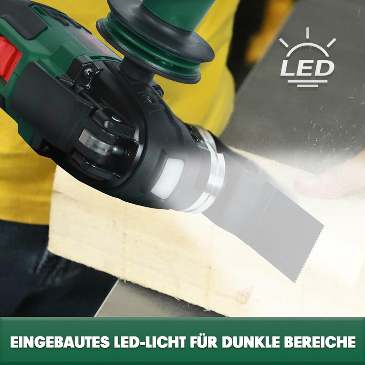 Mellif Akku Multitool, Multifunktionswerkzeug Kompatibel Mit Makita 18V, Bürstenloser Motor, 6-Stufi