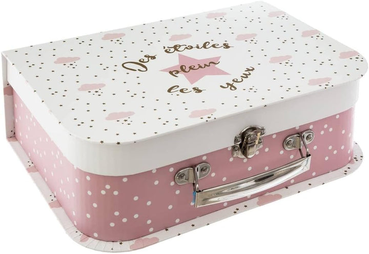 Set aus 3 Kinderkoffern Douceur - Rosa - Atmosphera créateur d'intérieur cm Rosa, cm Rosa