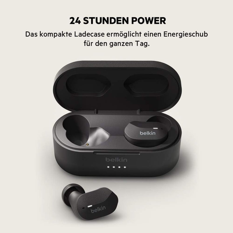 Belkin SoundForm True Wireless In-Ear-Kopfhörer (Bluetooth-Ohrhörer für iPhone, Geräte von Samsung u