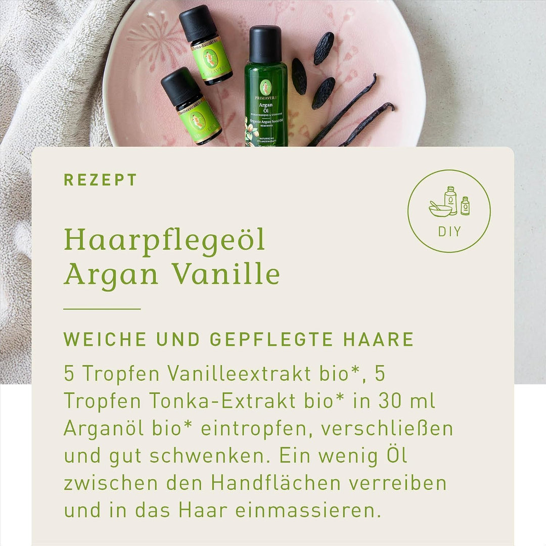 PRIMAVERA Pflegeöl Arganöl bio 30 ml - naturreine Pflanzenkraft - Glasflasche - Aromaöl, Körperöl, N