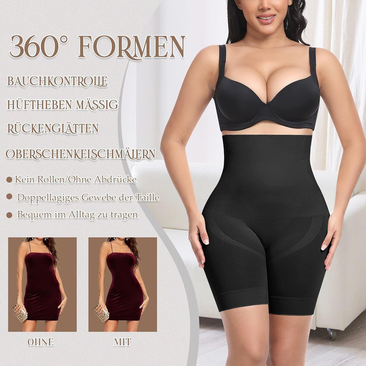 Bauchweg Unterhose Damen Shapewear Miederhose Hohe Taille Miederpants Body Shaper Kurze Leggings S S