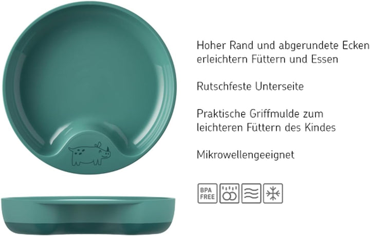 Mepal – Baby 3er Geschirrset Mio – Inklusive auslaufsicherem Trinkbecher, Lernteller & Lernlöffel –