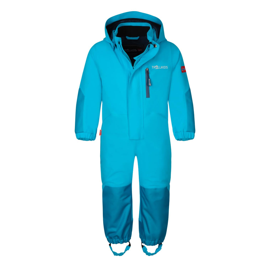 Trollkids wasserdichter atmungsaktiver Kinder Overall BERGEN 92 Himmelblau/Mystikblau, 92 Himmelblau